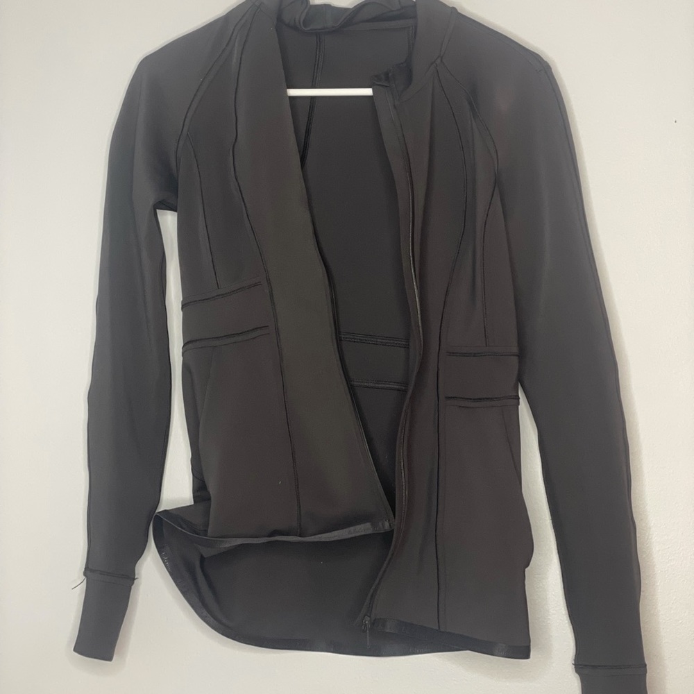 Black Lululemon zip up.